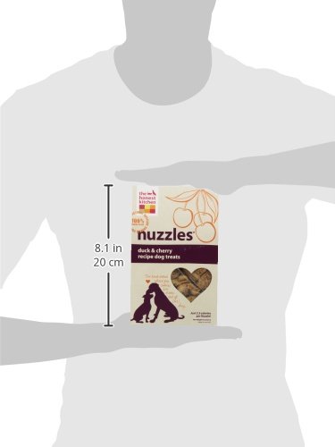 The Honest Kitchen Nuzzles: Natural Hand-Baked Wheat-Free Duck & Cherry Dog Treat Cookies, 8 oz