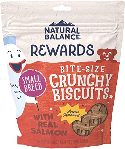 Natural Balance Limited Ingredient Original Biscuits | Sweet Potato & Fish Grain-Free Dog Treats for Small Breed Adult Dogs | 8-oz. Pouch