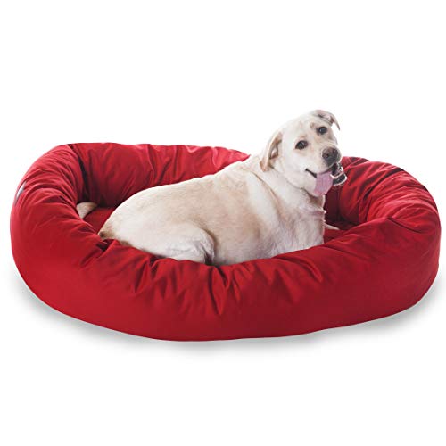 52 inch Red Bagel Dog Bed By Majestic Pet Products