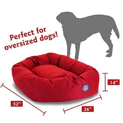 52 inch Red Bagel Dog Bed By Majestic Pet Products