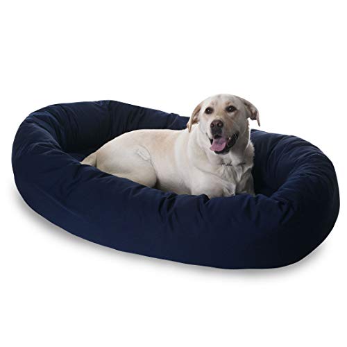 52 inch Blue Bagel Dog Bed By Majestic Pet Products
