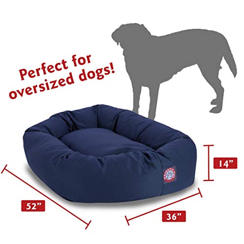 52 inch Blue Bagel Dog Bed By Majestic Pet Products