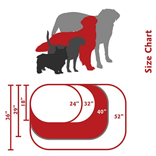 40 inch Red Bagel Dog Bed By Majestic Pet Products