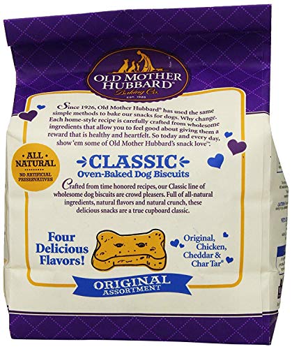 Old Mother Hubbard by Wellness Classic Original Mix Natural Dog Treats, Crunchy Oven-Baked Biscuits, Ideal for Training, Mini Size, 3.8 pound bag