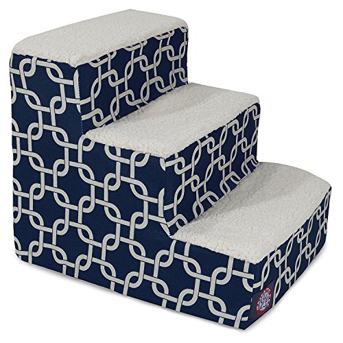 3 Step Portable Pet Stairs By Majestic Pet Products Navy Blue Links Steps for Cats and Dogs