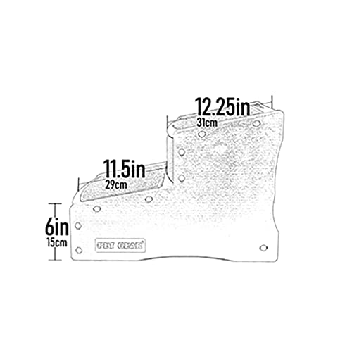 Pet Gear Easy Step II Pet Stairs, 2 Step for Cats/Dogs up to 150 Pounds, Portable, Removable Washable Carpet Tread, NEW Chocolate, 22x16x16 Inch (Pack of 1) (PG9720CH)