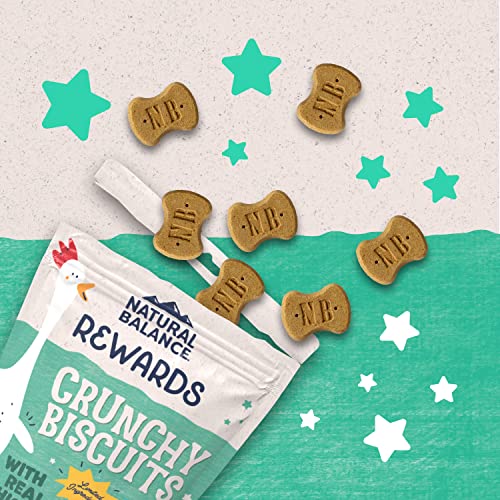 Natural Balance Limited Ingredient Rewards Crunchy Biscuits, Grain-Free Dog Treats for Adult Dogs of All Breeds, Chicken & Sweet Potato Recipe, 14 Ounce (Pack of 1)