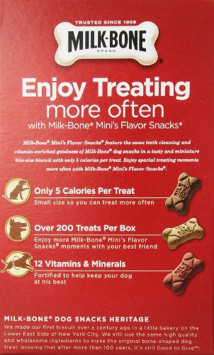 Milk-Bone Mini'S Flavor Snacks Dog Treats, 15-Ounce (Pack Of 6)
