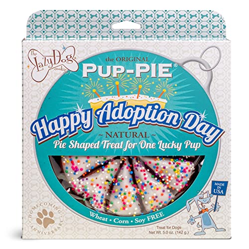 The Original Pup-Pie® Happy Adoption Day Pie Shaped Treat for one Lucky Pup!
