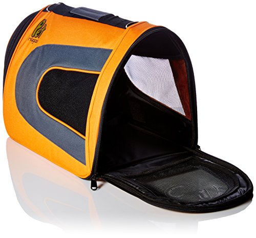 PET MAGASIN Soft-Sided Pet Travel Carrier - [Airline TSA Approved] - Portable Traveling Kennel for, Cats, Small Dogs & Puppies (Large, Orange), Large (18'' x 11'' x 10'') (OrangeCarrier001)