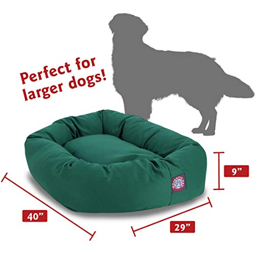 40 inch Green Bagel Dog Bed By Majestic Pet Products