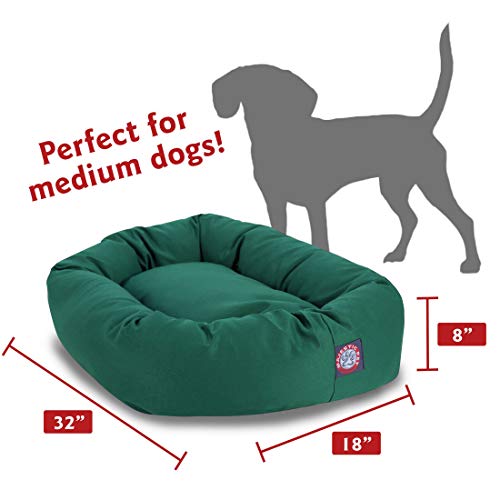 32 inch Green Bagel Dog Bed By Majestic Pet Products