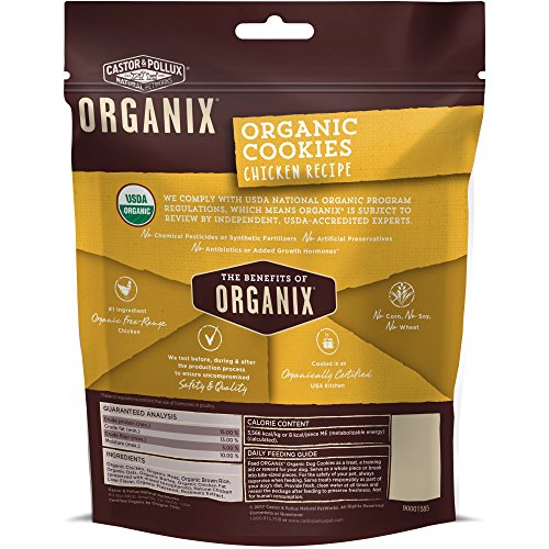 Castor & Pollux Organix Organic Chicken Flavor Cookies Dog Treats, 12-oz bag