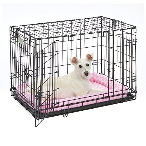 MidWest Homes for Pets Bolster Pet Bed for Dogs & Cats 30L- Inch Pink Dog Bed or Cat Bed w/ Comfortable Bolster | Ideal for Medium Dog Breeds & Fits a 30-Inch Dog Crate