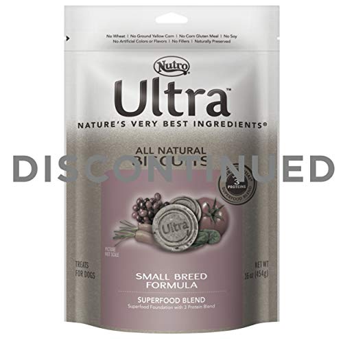 DISCONTINUED: ULTRA All Natural Biscuits Superfood Blend Small Breed Formula Dog Treats 16 Ounces
