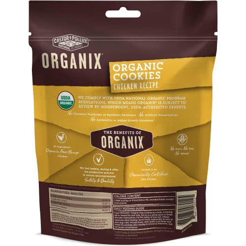 Castor & Pollux Organix Organic Chicken Flavor Cookies Dog Treats, 12-oz bag