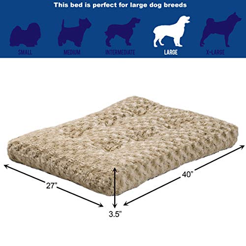 MidWest Homes for Pets Deluxe Dog Beds | Super Plush Dog & Cat Beds Ideal for Dog Crates | Machine Wash & Dryer Friendly, 1-Year Warranty