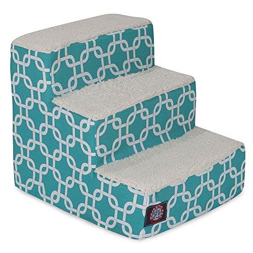 3 Step Portable Pet Stairs By Majestic Pet Products Teal Links Steps for Cats and Dogs Blue Turquoise
