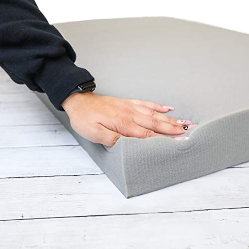 BarksBar Large Gray Orthopedic Dog Bed - 40 x 30 inches - Snuggly Sleeper with Nonslip Orthopedic Foam