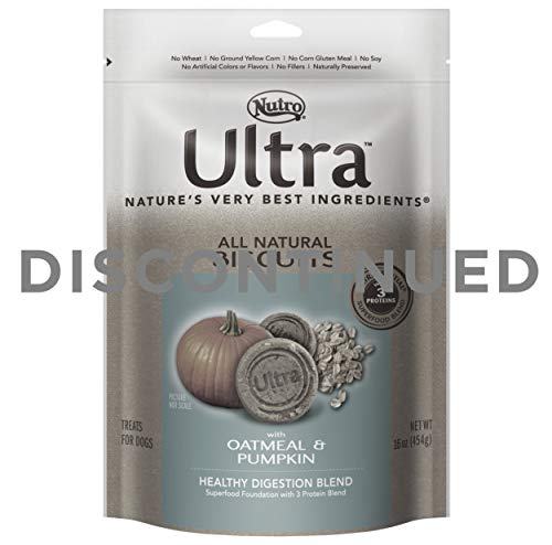 DISCONTINUED: ULTRA All Natural Biscuits Healthy Digestion Blend With Oatmeal and Pumpkin Dog Treats 16 oz.