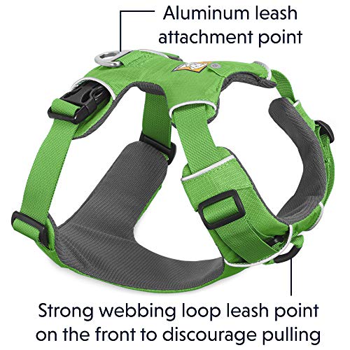Ruffwear - Front Range Dog Harness, Reflective and Padded Harness for Training and Everyday, Meadow Green (2017), X-Small