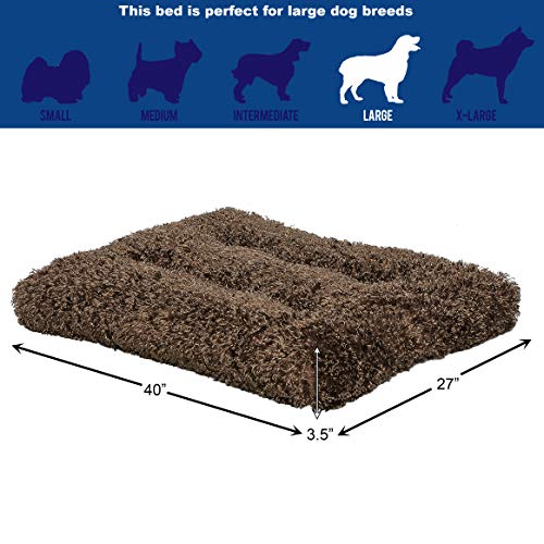 MidWest Homes for Pets Deluxe Dog Beds | Super Plush Dog & Cat Beds Ideal for Dog Crates | Machine Wash & Dryer Friendly, 1-Year Warranty, 42-Inch, Cocoa