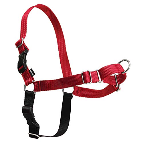 PetSafe Easy Walk Dog Harness, No Pull Dog Harness, Red/Black, Petite