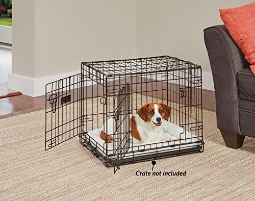 MidWest Homes for Pets Bolster Pet Bed for Dogs & Cats 24L-Inch White Fleece Dog Bed or Cat Bed w/ Comfortable Bolster | Ideal for Small Dog Breeds & Fits a 24-Inch Dog Crate
