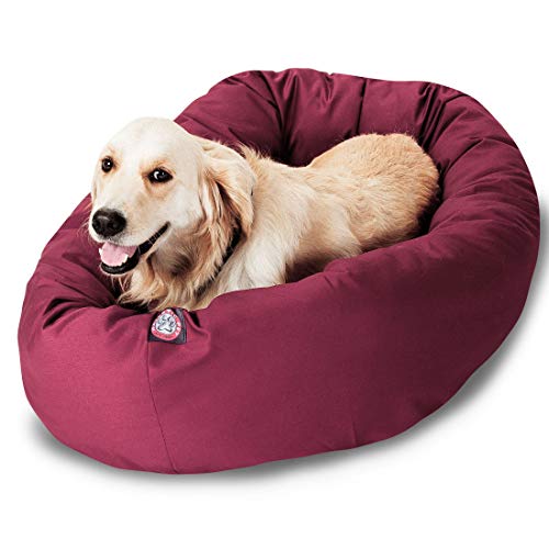 40 inch Burgundy Bagel Dog Bed By Majestic Pet Products