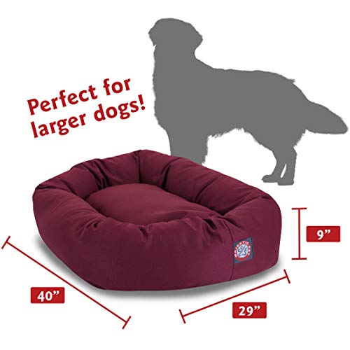 40 inch Burgundy Bagel Dog Bed By Majestic Pet Products