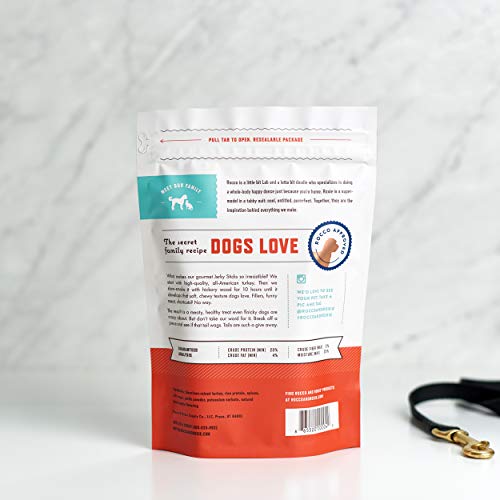 Rocco & Roxie Jerky Dog Treats Made in USA Healthy Treats for Potty Training High Value Real Meat Slow Roasted Snacks for Small, Medium & Large Dogs & Puppies Soft Chews, 1 Pound (Pack of 1)