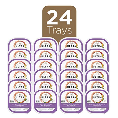 NUTRO ULTRA Adult Grain Free Soft Wet Dog Food, Trio of Proteins Chicken, Lamb & Whitefish with Superfoods Paté, (24) 3.5 oz. Trays