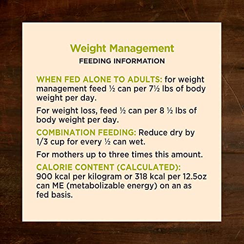 Wellness CORE Natural Wet Grain Free Canned Weight Management Dog Food, 12.5-Ounce Can (Pack of 12)