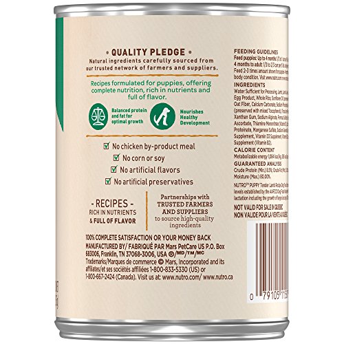 DISCONTINUED: NUTRO Large Breed PUPPY Tender Lamb Recipe Bites in Gravy Canned Dog Food 12.5 Ounces (Pack of 12)