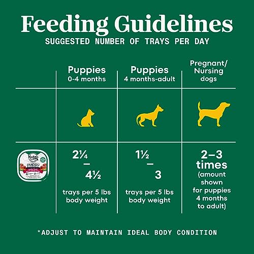 NUTRO PUPPY Grain Free Natural Wet Dog Food Bites in Gravy Tender Beef, Pea & Carrot Recipe, (24) 3.5 oz. Trays