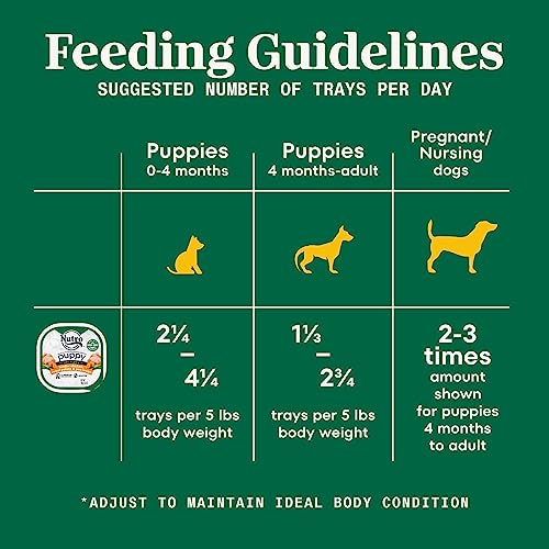 NUTRO PUPPY Grain Free Natural Wet Dog Food Bites in Gravy, Tender Chicken, Sweet Potato & Pea Recipe, 3.5 oz. Trays (Pack of 24)