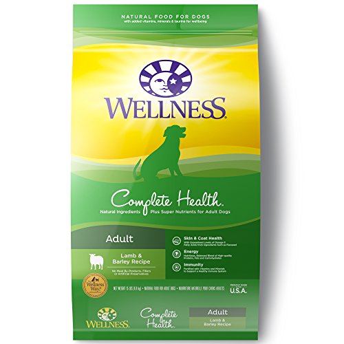 Wellness Complete Health Natural Dry Dog Food, Lamb & Barley, 15-Pound Bag