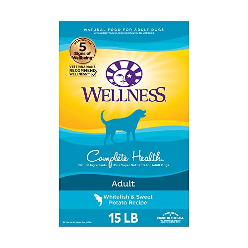 Wellness Dry Dog Food: USA-made, Natural Ingredients, Whitefish & Sweet Potato