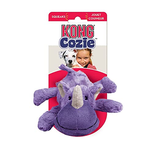 KONG Cozie™ Rhino - Cuddle Squeaky Plush Dog Toy (Medium)