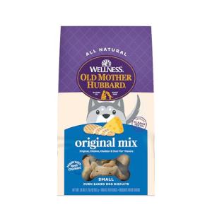Old Mother Hubbard by Wellness Classic Original Mix Natural Dog Treats, Crunchy Oven-Baked Biscuits, Ideal for Training, Small Size, 20 ounce bag