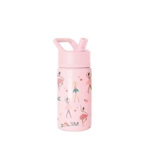 Kids Insulated Tumbler with Straw - Pink Ballerina