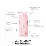 Kids Insulated Tumbler with Straw - Pink Ballerina