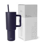 40 oz Insulated Tumbler with Handle and Straw