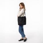 Stylish Black Tote Bag for Work and Travel