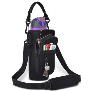 Water Bottle Carrier Bag with Phone Pocket