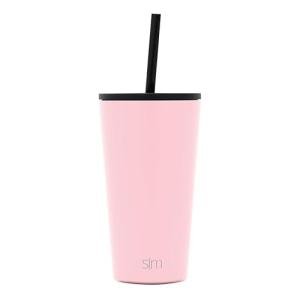 Blush Insulated Tumbler with Lid and Straw