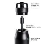 Insulated Stainless Steel Water Bottle with Straw - 34oz