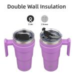 Konokyo 20 oz Lavender Insulated Tumbler with Handle