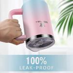 40 oz PinkBlue Insulated Tumbler with Straw