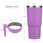 Konokyo 20 oz Lavender Insulated Tumbler with Handle